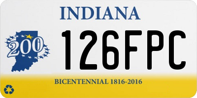 IN license plate 126FPC