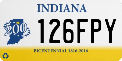 IN license plate 126FPY