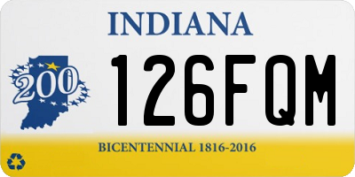 IN license plate 126FQM