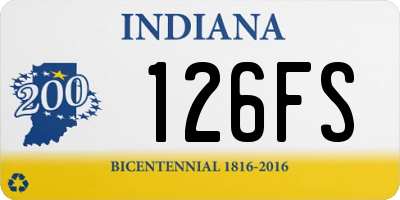 IN license plate 126FS