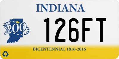 IN license plate 126FT