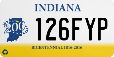 IN license plate 126FYP