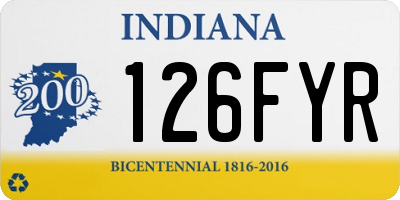 IN license plate 126FYR