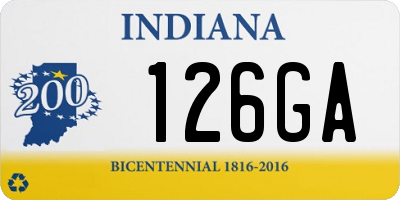 IN license plate 126GA