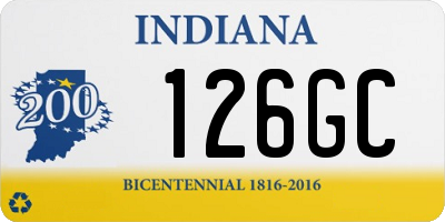 IN license plate 126GC