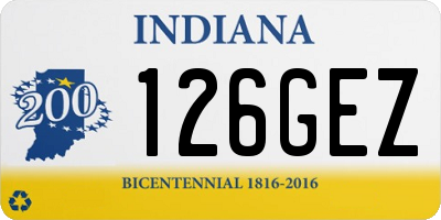 IN license plate 126GEZ
