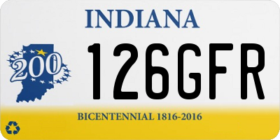 IN license plate 126GFR