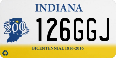 IN license plate 126GGJ