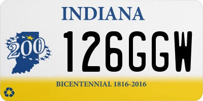 IN license plate 126GGW