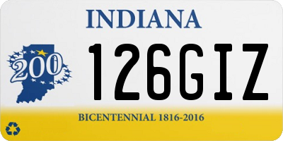 IN license plate 126GIZ