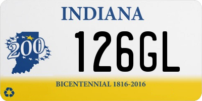 IN license plate 126GL