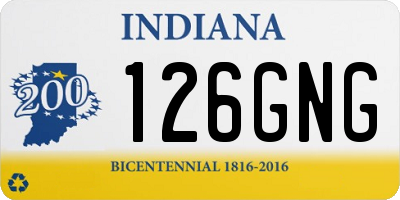 IN license plate 126GNG