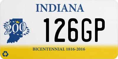 IN license plate 126GP