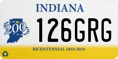 IN license plate 126GRG