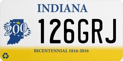 IN license plate 126GRJ