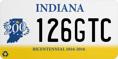 IN license plate 126GTC