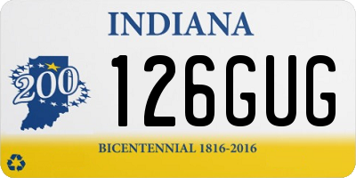IN license plate 126GUG