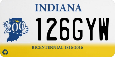 IN license plate 126GYW