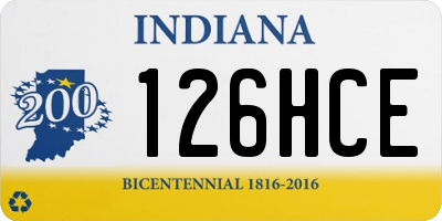 IN license plate 126HCE
