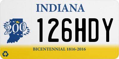 IN license plate 126HDY