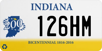 IN license plate 126HM