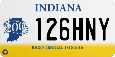 IN license plate 126HNY