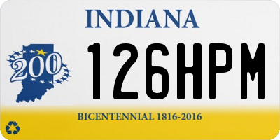 IN license plate 126HPM