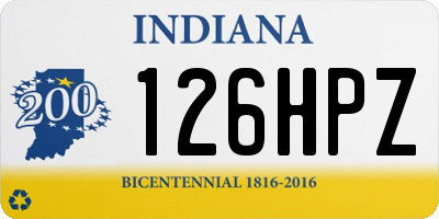 IN license plate 126HPZ