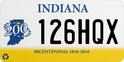 IN license plate 126HQX