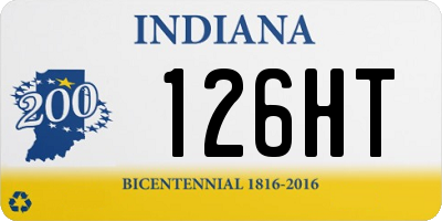 IN license plate 126HT