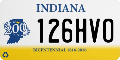 IN license plate 126HVO