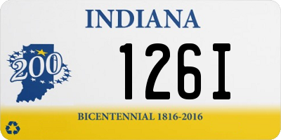 IN license plate 126I