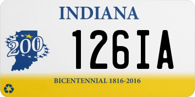 IN license plate 126IA