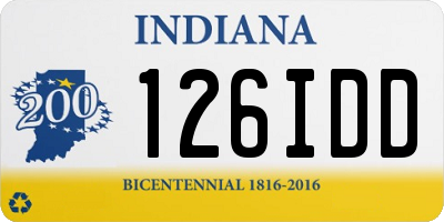 IN license plate 126IDD