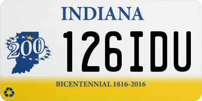 IN license plate 126IDU