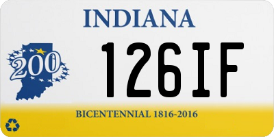 IN license plate 126IF