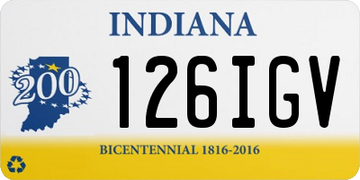 IN license plate 126IGV