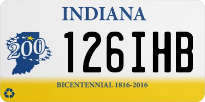 IN license plate 126IHB