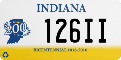 IN license plate 126II