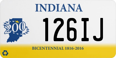 IN license plate 126IJ