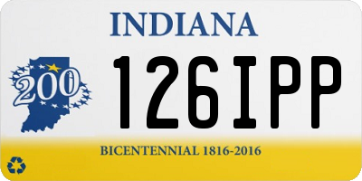 IN license plate 126IPP