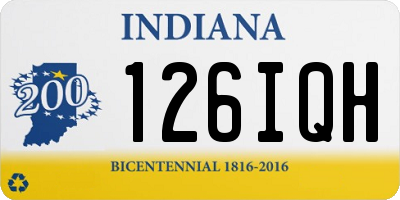 IN license plate 126IQH