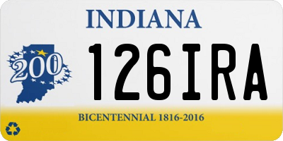 IN license plate 126IRA