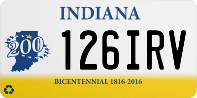 IN license plate 126IRV