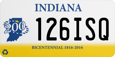 IN license plate 126ISQ