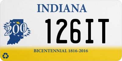 IN license plate 126IT