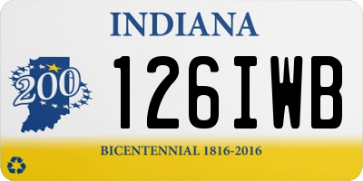 IN license plate 126IWB