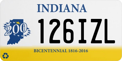 IN license plate 126IZL