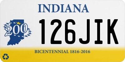 IN license plate 126JIK