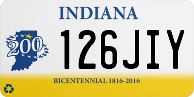 IN license plate 126JIY